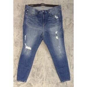 Torrid Womens 20 Premium Skinny Jeans Distressed Light Wash Plus Size